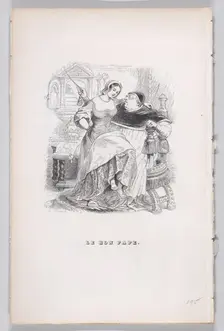 The Good Pope from The Complete Works of Béranger, 1836. Creator: Jean Ignace Isidore Gerard
