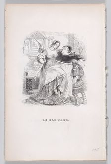 The Good Pope from The Complete Works of Béranger, 1836. Creator: Jean Ignace Isidore Gerard