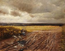 The goose girl, 1884. Creator: Giuseppe de Nittis