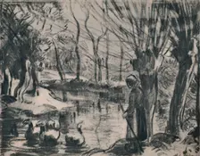The Goose Girl c.1870s, (1946). Artist: Camille Pissarro