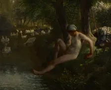 The Goose Girl, c1863. Creator: Jean Francois Millet