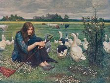 The Goose Girl c1878, (c1915). Artist: Valentine Cameron Prinsep