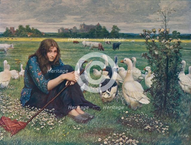 'The Goose Girl', c1878, (c1915). Artist: Valentine Cameron Prinsep.