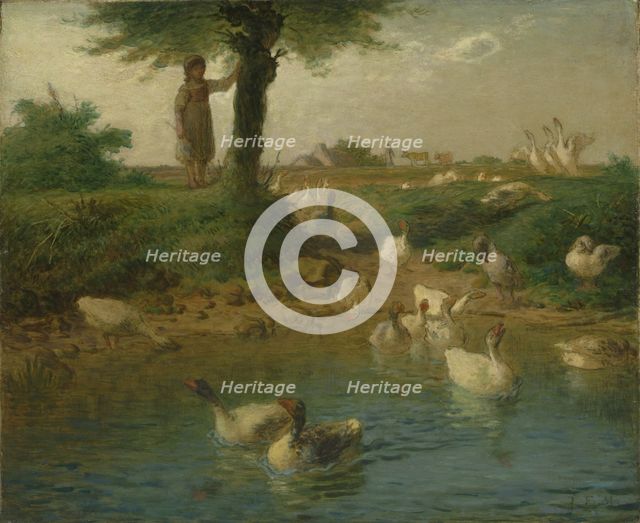 The goose keeper, 1866-1867. Creator: Millet; Jean-François (1814-1875).