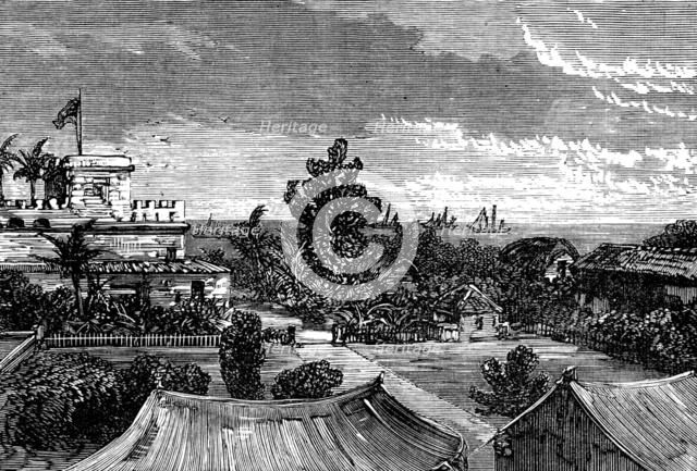 The Gold Coast and Ashantee War: view from Government House, Cape Coast Castle, 1873. Creator: Unknown.