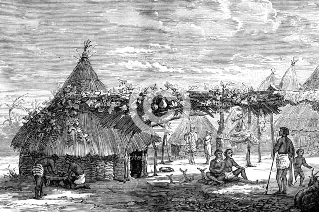 The Gold Coast and Ashantee War: Fantee huts, 1873. Creator: Unknown.