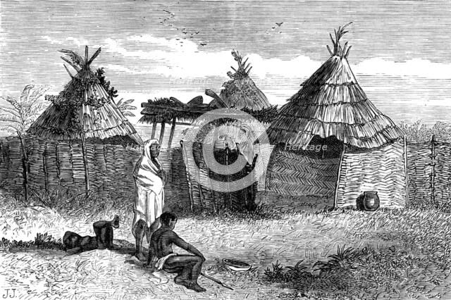 The Gold Coast and Ashantee War: Fantee huts, 1873. Creator: Unknown.