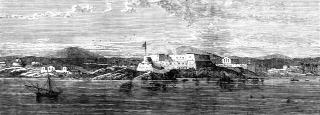 The Gold Coast and Ashantee War: fort of Christiansborg, near Accra, 1873. Creator: Unknown.