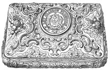 ...the Gold Box, in which the Freedom of the City of Glasgow was presented to Mr. Gladstone, 1865. Creator: Unknown