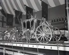 The Gold State Coach on display, London, c1953. Creator: Arthur Charles Kirby Ware