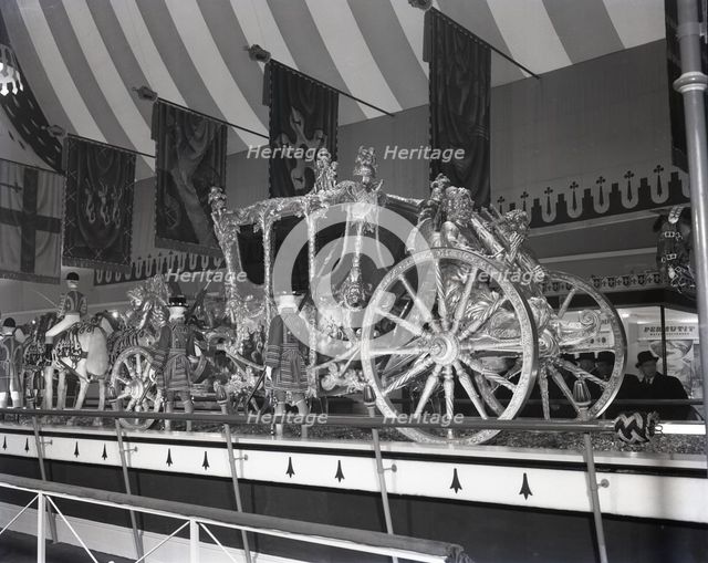 The Gold State Coach on display, London, c1953.  Creator: Arthur Charles Kirby Ware.