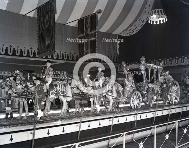 The Gold State Coach on display, London, c1953. Creator: Arthur Charles Kirby Ware.