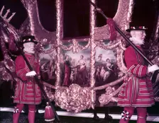 The Gold State Coach on display, London, c1953. Creator: Arthur Charles Kirby Ware