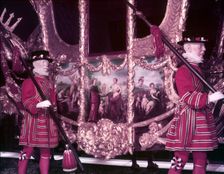 The Gold State Coach on display, London, c1953. Creator: Arthur Charles Kirby Ware