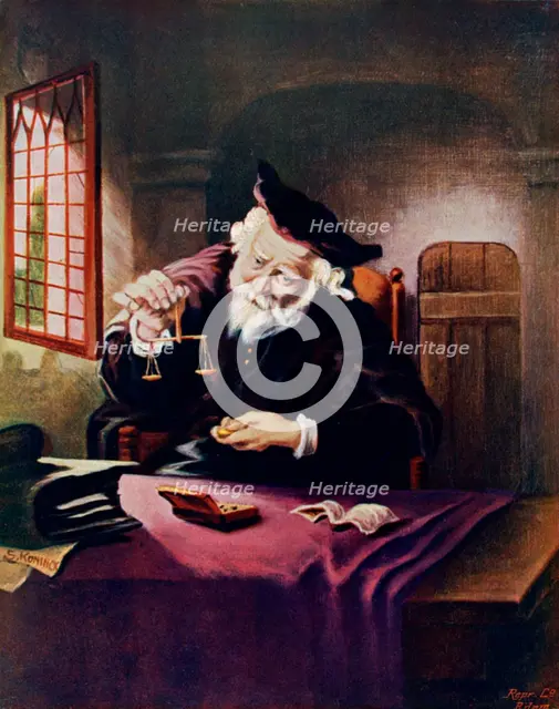 'The Gold Weigher', 1908-1909. Creator: Salomon Koninck.