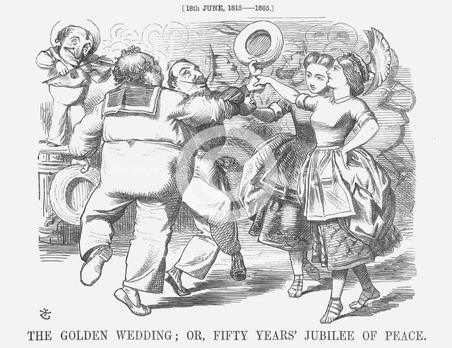 'The Golden Wedding; or, Fifty Years' Jubilee of Peace', 1865. Creator: John Tenniel.