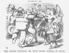 The Golden Wedding; or, Fifty Years Jubilee of Peace 1865. Creator: John Tenniel