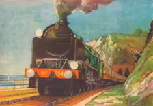 The Golden Arrow, S.R., leaving Shakespeare's Cliff, Dover 1940