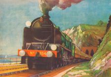 The Golden Arrow, S.R., leaving Shakespeare's Cliff, Dover 1940