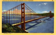 The Golden Gate Bridge, San Francisco, California, USA, 1945