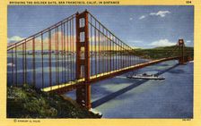 The Golden Gate Bridge, San Francisco, California, USA, 1945