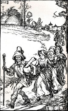 The Golden Goose from Grimm's Household Tales c1900 (1901-1902). Artist: Robert Anning Bell