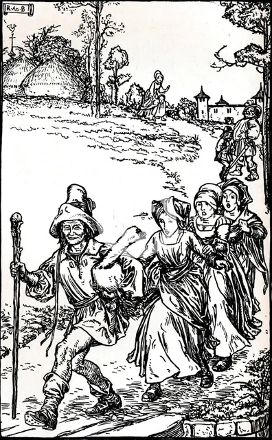 'The Golden Goose from Grimm's Household Tales', c1900 (1901-1902). Artist: Robert Anning Bell.