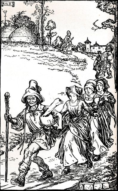 'The Golden Goose from Grimm's Household Tales', c1900 (1901-1902). Artist: Robert Anning Bell.