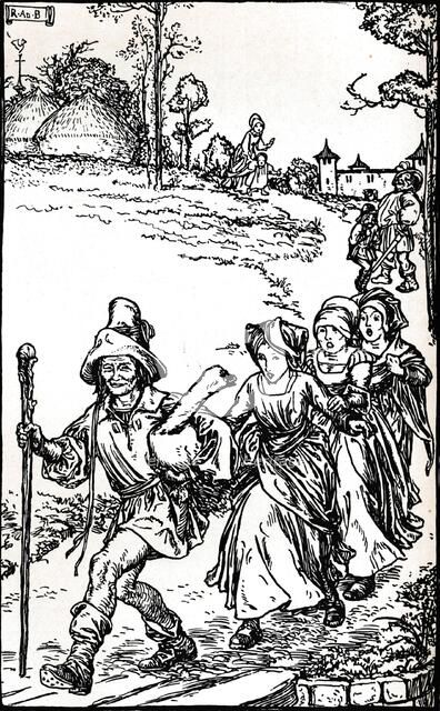 'The Golden Goose from Grimm's Household Tales', c1900 (1901-1902). Artist: Robert Anning Bell.