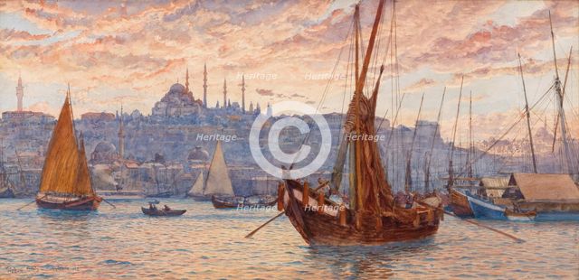 The Golden Horn, Second Half of the 19th cen.. Artist: Ellis, Tristram James (1844-1922)