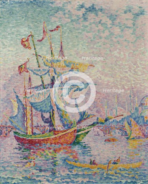 The Golden Horn. The Bridge, 1907. Artist: Signac, Paul (1863-1935)