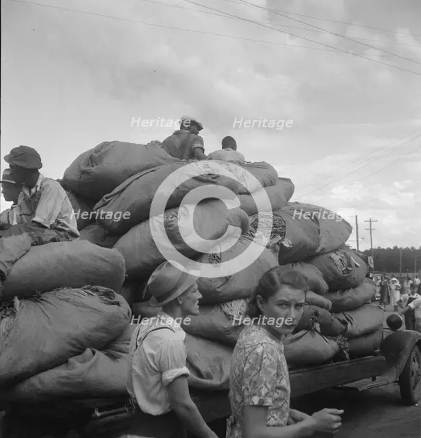 The "golden leaf," already graded by the farmers, sorted and wrapped..., Douglas, Georgia, 1938. Creator: Dorothea Lange.