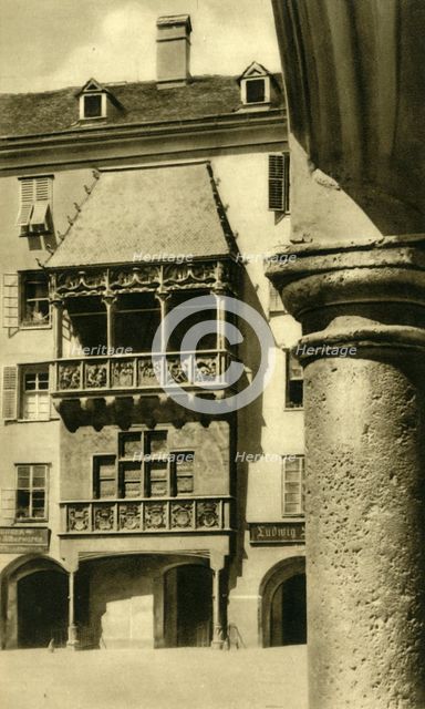 The Goldenes Dachl, Innsbruck, Tyrol, Austria, c1935.  Creator: Unknown.
