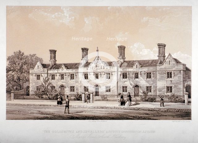 The Goldsmiths' and Jewellers' Annuity Institution, Holcroft Road, Hackney, London, 1853.            Artist: Day & Son