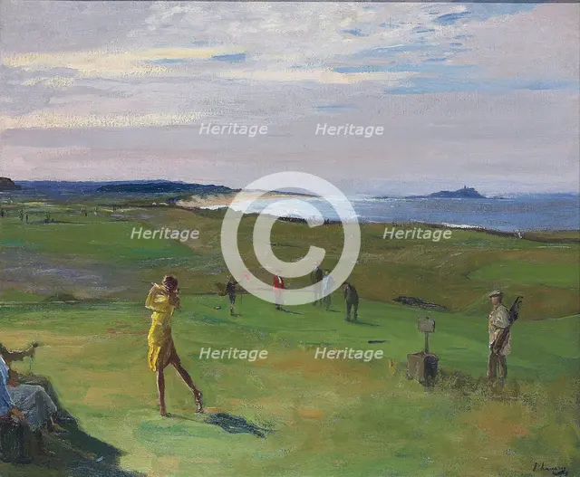 The Golf Course, North Berwick. Artist: Lavery, Sir John (1856-1941)