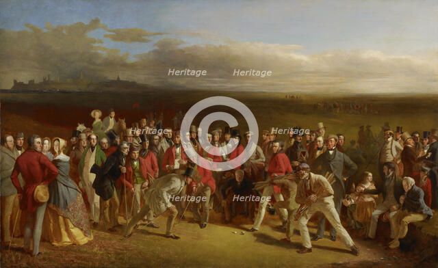 The Golfers, 1847. Artist: Lees, Charles (1800-1880)