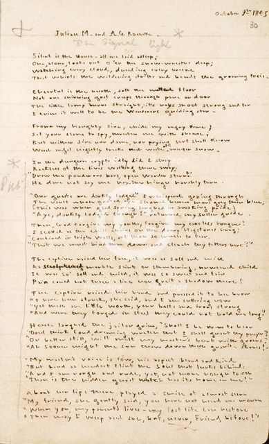 "The Gondal Poems" by Emily Brontë, 1844-1848.  Creator: Emily Brontë.