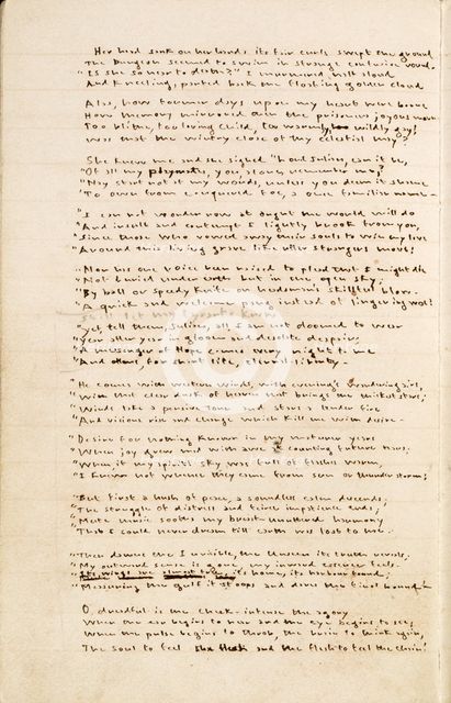 "The Gondal Poems" by Emily Brontë, 1844-1848.  Creator: Emily Brontë.