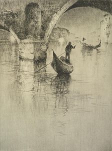 The gondolier, c.1928. Creator: Sydney Mackenzie Litten