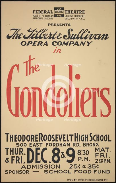 The Gondoliers, New York, [1930s]. Creator: Unknown.
