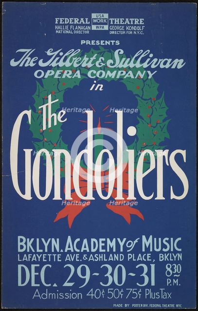 The Gondoliers, New York, [1930s]. Creator: Unknown.