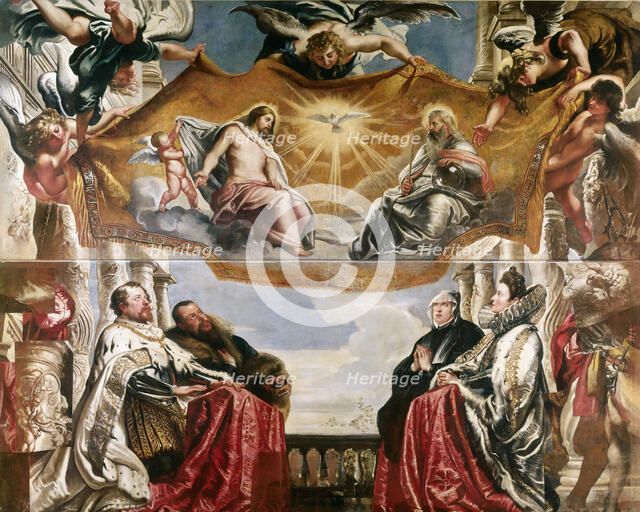 The Gonzaga Family in Adoration of the Holy Trinity, 1604-1605. Creator: Rubens, Pieter Paul (1577-1640).