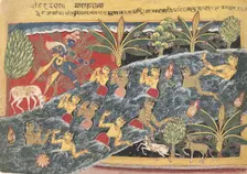 The Gopis Plead with Krishna to Return Their Clothing..., ca. 1560-65. Creator: Master of the Isarda