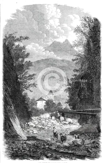 The Gorge of Sallenches, Savoy, 1860. Creator: Jean Adolphe Beauce.