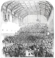 The Gorham Controversy - Great Meeting of Clergy and Laity, in St. Martin's Hall, Long-Acre, 1850. Creator: Unknown