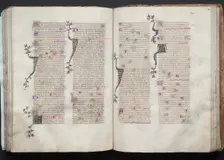 The Gotha Missal: Fol. 105v, Text, c. 1375. Creator: Master of the Boqueteaux (French); Workshop, and