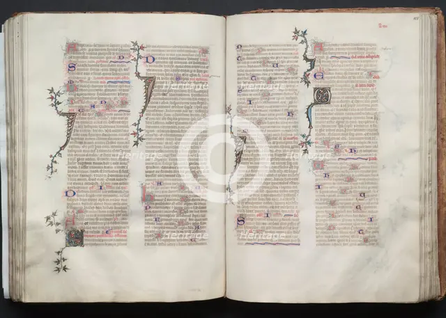 The Gotha Missal: Fol. 105v, Text, c. 1375. Creator: Master of the Boqueteaux (French); Workshop, and.