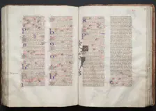 The Gotha Missal: Fol. 106v, Text, c. 1375. Creator: Master of the Boqueteaux (French); Workshop, and