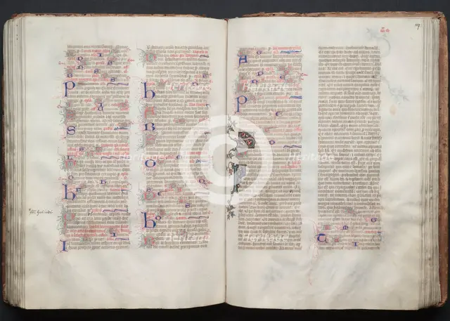 The Gotha Missal: Fol. 107r, Text, c. 1375. Creator: Master of the Boqueteaux (French); Workshop, and.