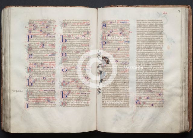 The Gotha Missal: Fol. 107r, Text, c. 1375. Creator: Master of the Boqueteaux (French); Workshop, and.